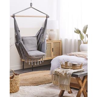 Beliani Fauteuil suspendu en Coton Boho BONEA  