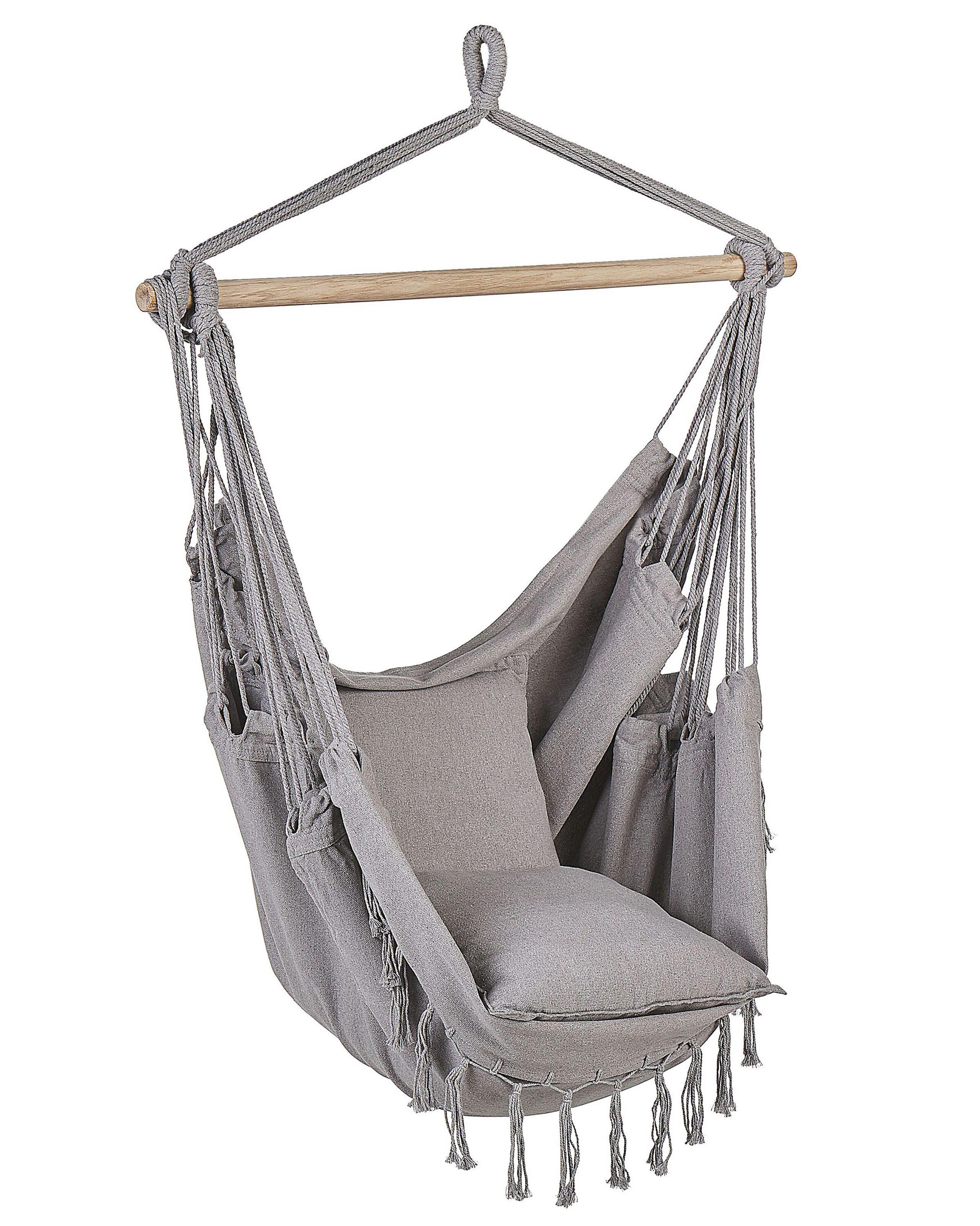 Beliani Fauteuil suspendu en Coton Boho BONEA  