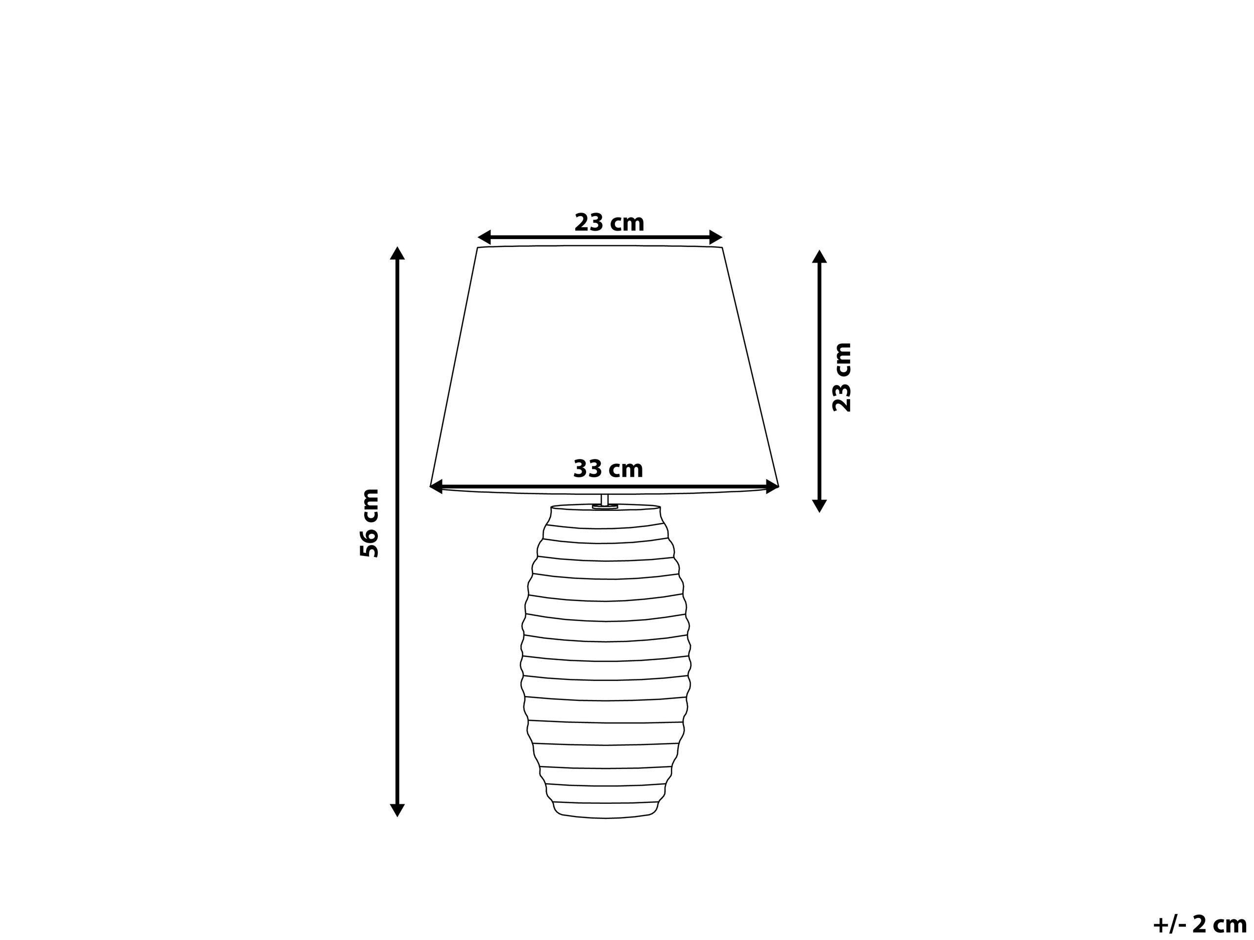 Beliani Lampe à poser en Porcelaine Glamour EBRO  