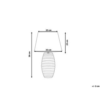 Beliani Lampe à poser en Porcelaine Glamour EBRO  