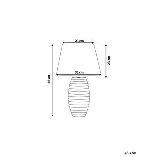 Beliani Lampe à poser en Porcelaine Traditionnel EBRO  