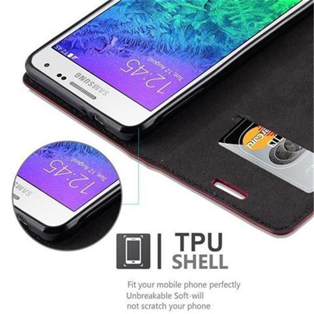 Cadorabo  Housse compatible avec Samsung Galaxy ALPHA - Coque de protection avec fermeture magnétique, fonction de support et compartiment pour carte 