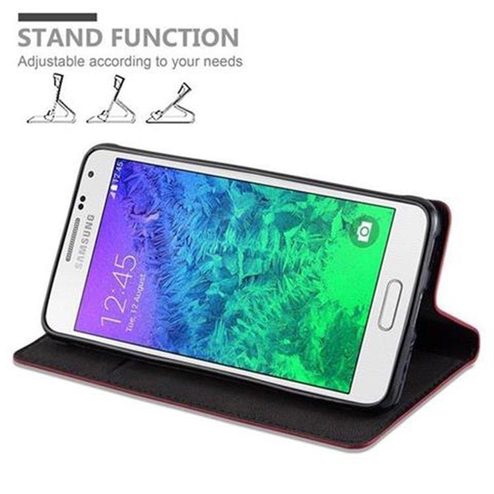 Cadorabo  Housse compatible avec Samsung Galaxy ALPHA - Coque de protection avec fermeture magnétique, fonction de support et compartiment pour carte 