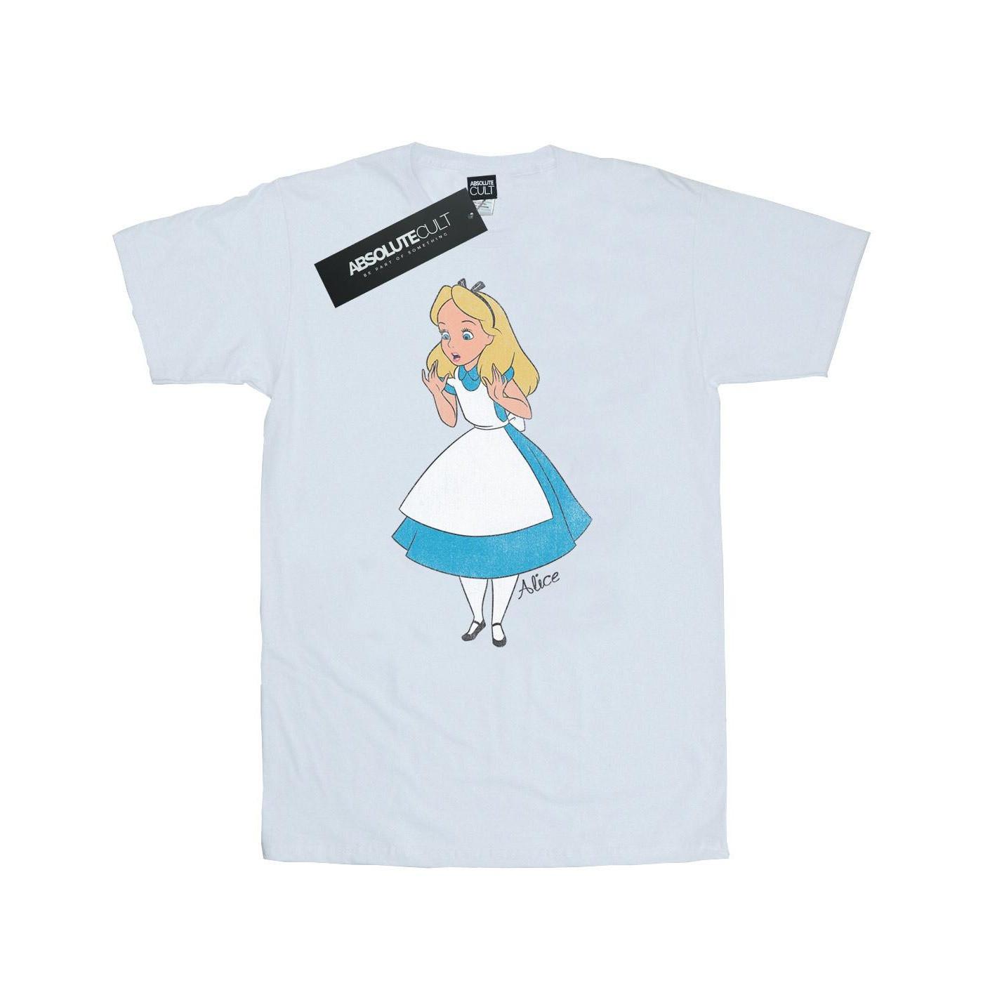 Image of Alice In Wonderland Surprised Alice Tshirt Herren Weiss L
