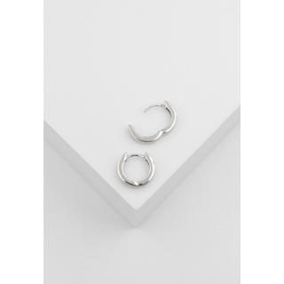 MUAU Schmuck  Créoles or blanc 750, 12mm 