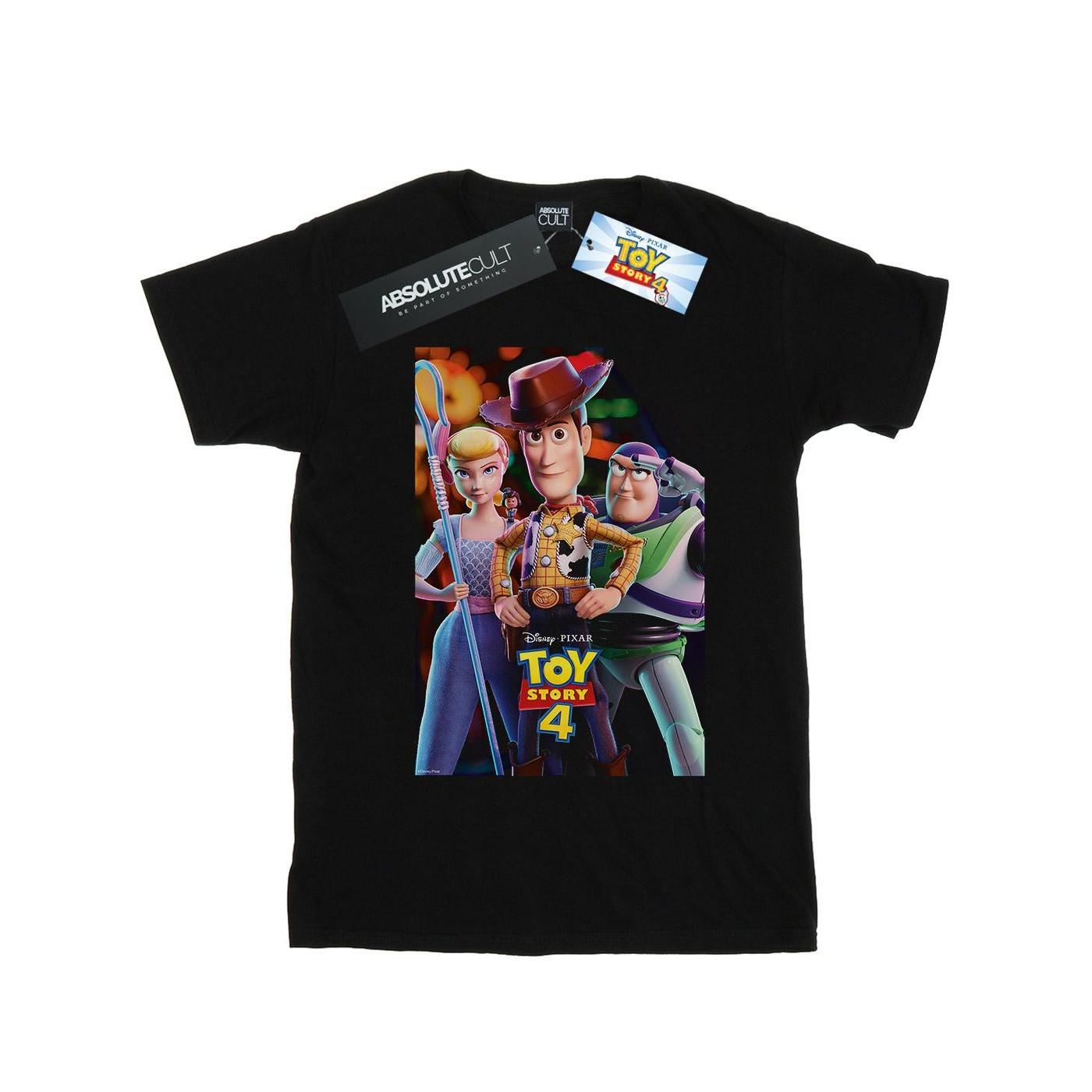 Image of Toy Story 4 Buzz Woody And Bo Peep Poster Tshirt Damen Schwarz 5XL