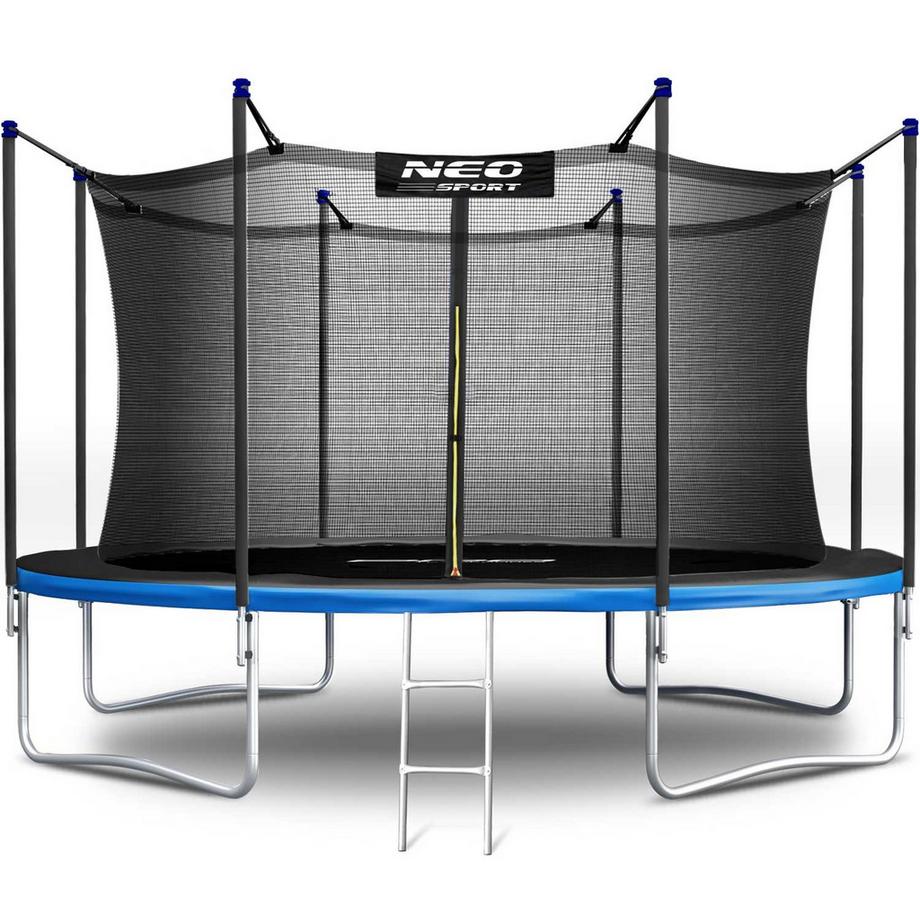B2X Trampolino da giardino 13ft/404cm con rete di sicurezza interna e scaletta Neo-Sport  