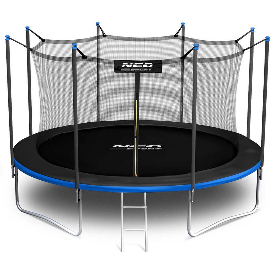 B2X Trampolino da giardino 13ft/404cm con rete di sicurezza interna e scaletta Neo-Sport  