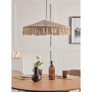 Beliani Lampe suspension en Corde en papier Boho AKOBO  