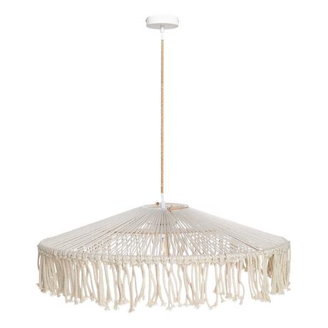 Beliani Lampe suspension en Corde en papier Boho AKOBO  