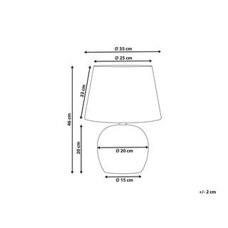 Beliani Lampe à poser en Porcelaine Traditionnel NEIRA  