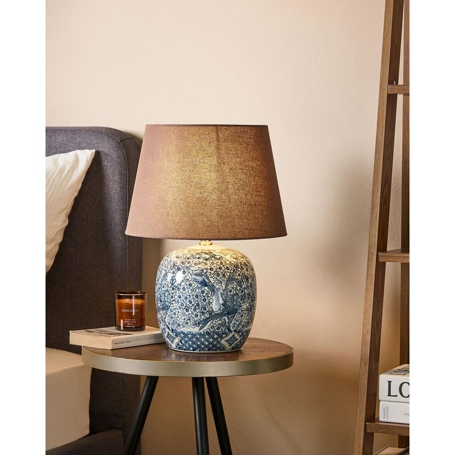 Beliani Lampe à poser en Porcelaine Méditerranéen NEIRA  