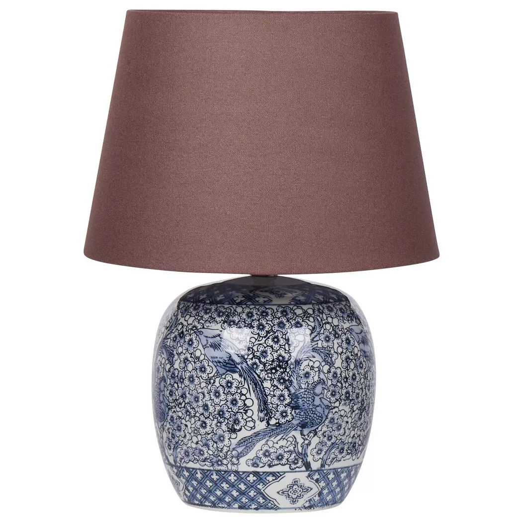 Beliani - Tischlampe aus Porzellan Mediterran NEIRA, One Size, Braun Bunt