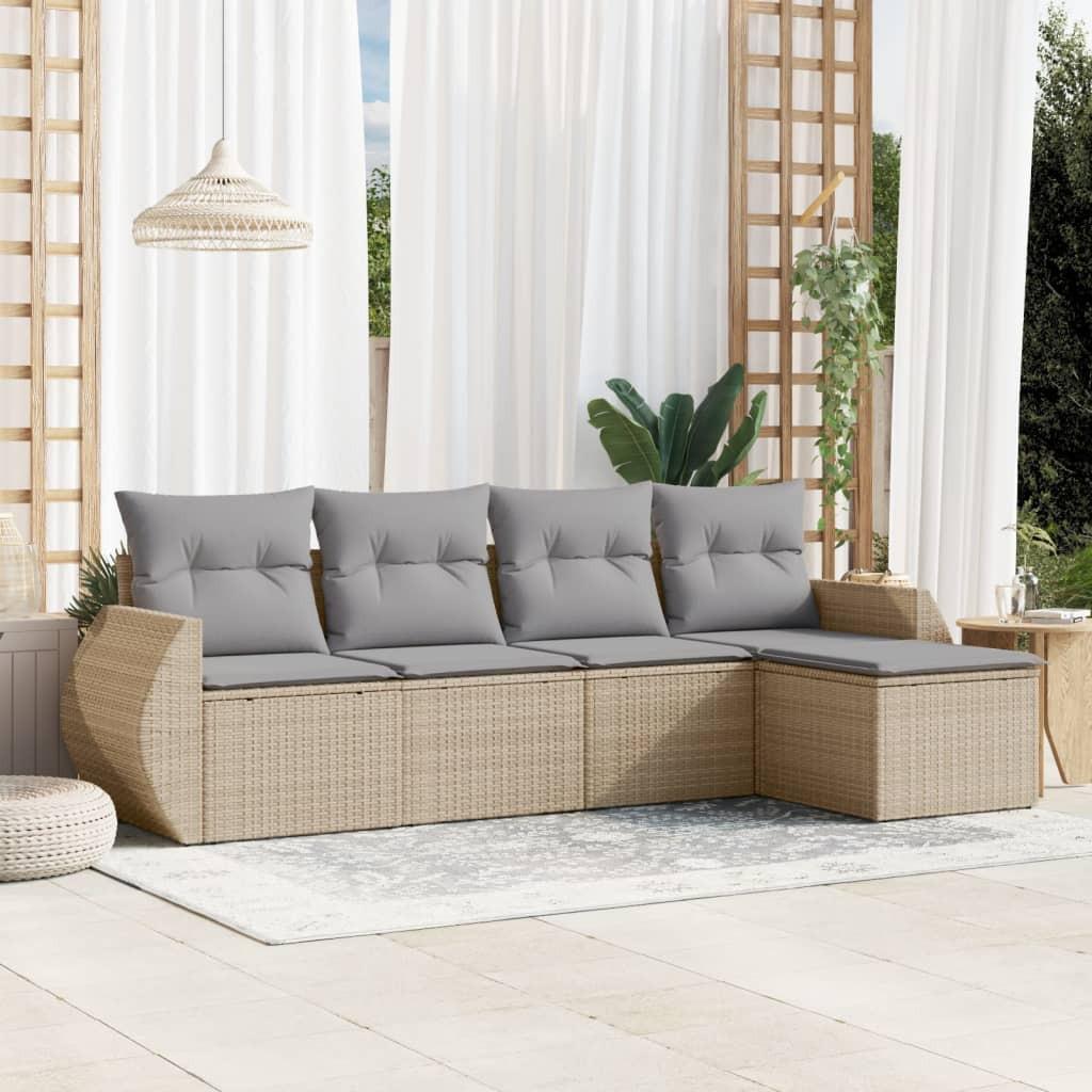 VidaXL set divano da giardino Polirattan  