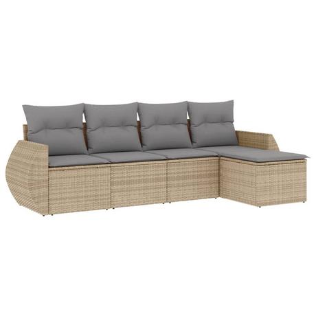 VidaXL set divano da giardino Polirattan  