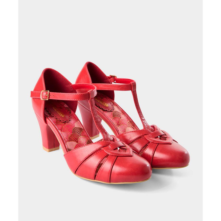 Joe Browns Retro Stil T-Steg Absatzschuhe  