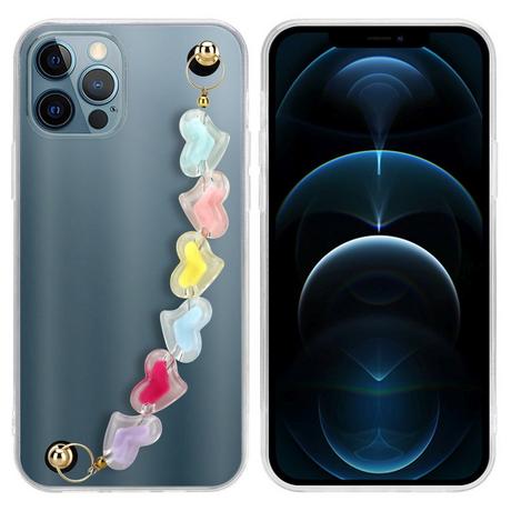 Cadorabo  Housse compatible avec Apple iPhone 12 PRO - Coque de protection en silicone TPU flexible avec chaîne de poignet 