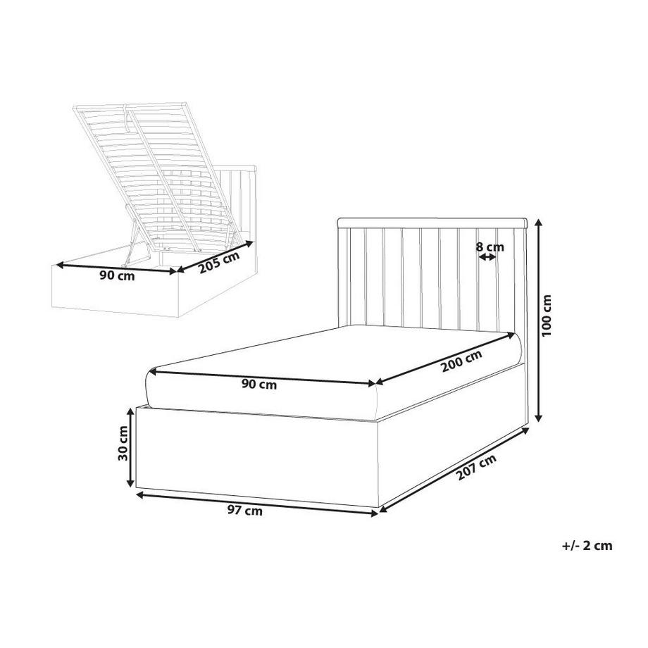 Beliani Lit ottoman en MDF  ROUVILLERS  