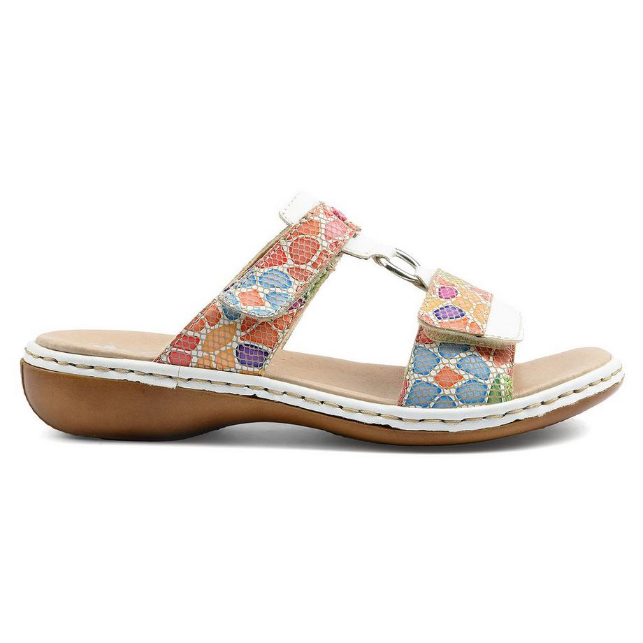 Rieker 659X6 Gemusterte Keilsandalen  