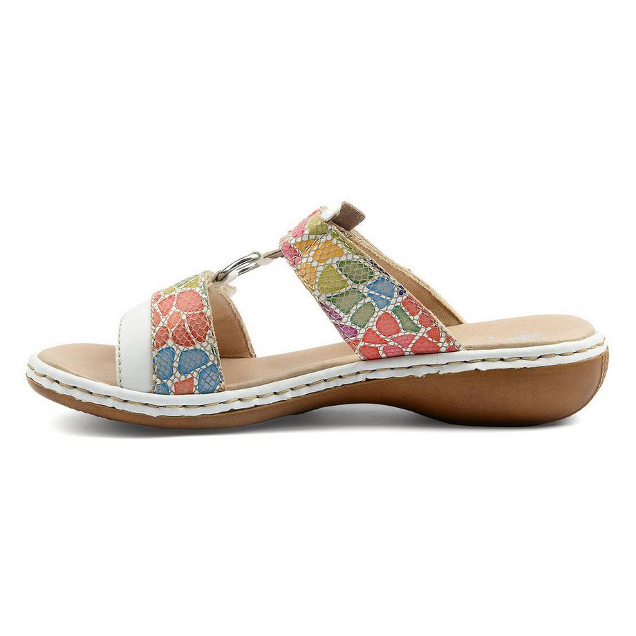 Rieker 659X6 Gemusterte Keilsandalen  