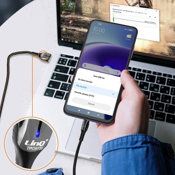 Avizar  USB-C Schnellladekabel 1.2 m LinQ 