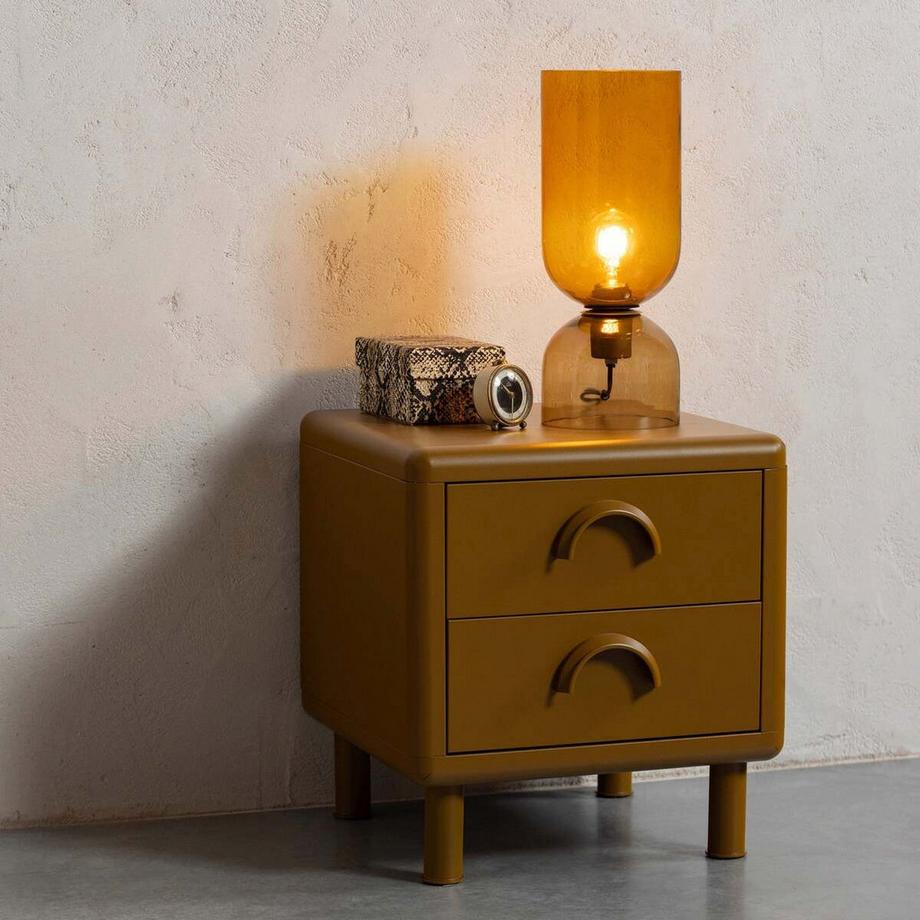 mutoni Table de nuit Rune jaune miel  