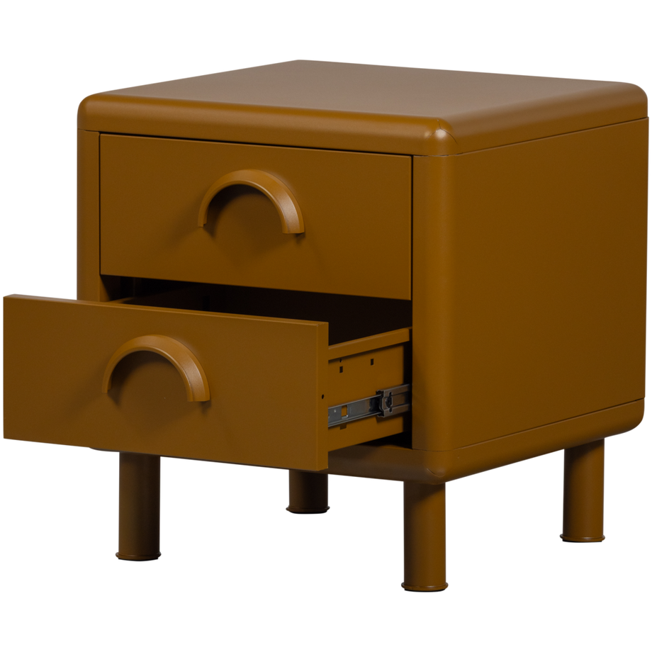 mutoni Table de nuit Rune jaune miel  