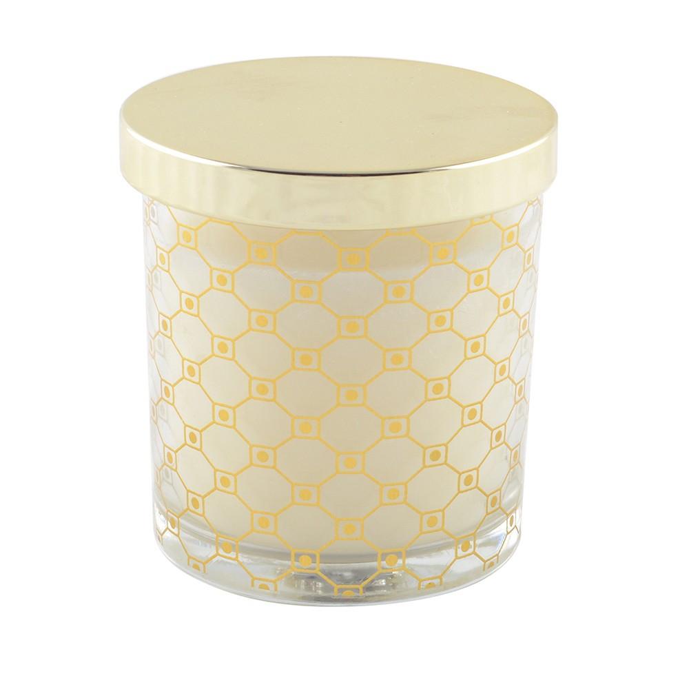 Image of GOLDENE KERZE MIT MUSKDUFT UND DECKEL 7.8X8.2CM GOLDENE KERZE MIT MUSKDUFT UND DECKEL 7.8X8.2CM