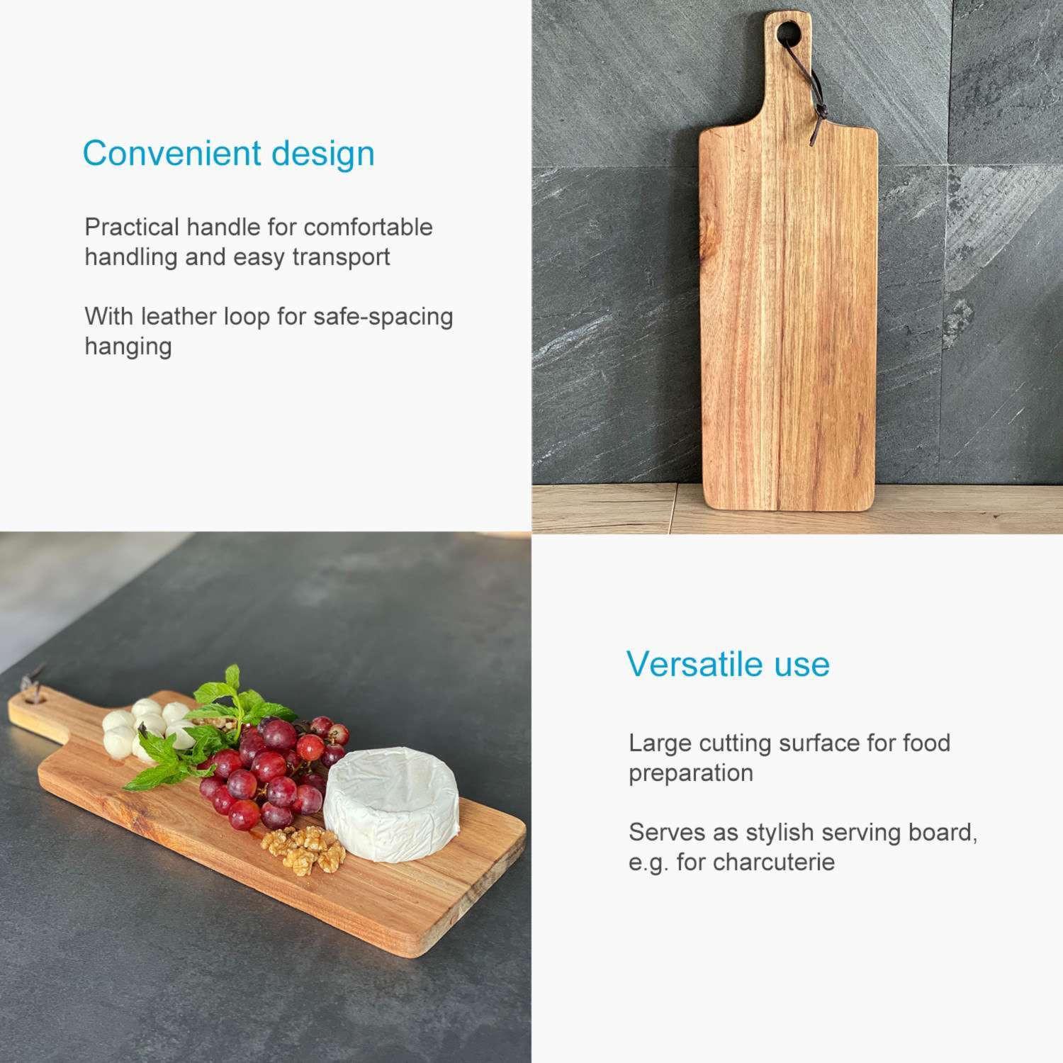 Intirilife Schneidebrett aus Holz  