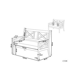 Beliani Gartenbank aus Akazienholz Klassisch BALTIC  