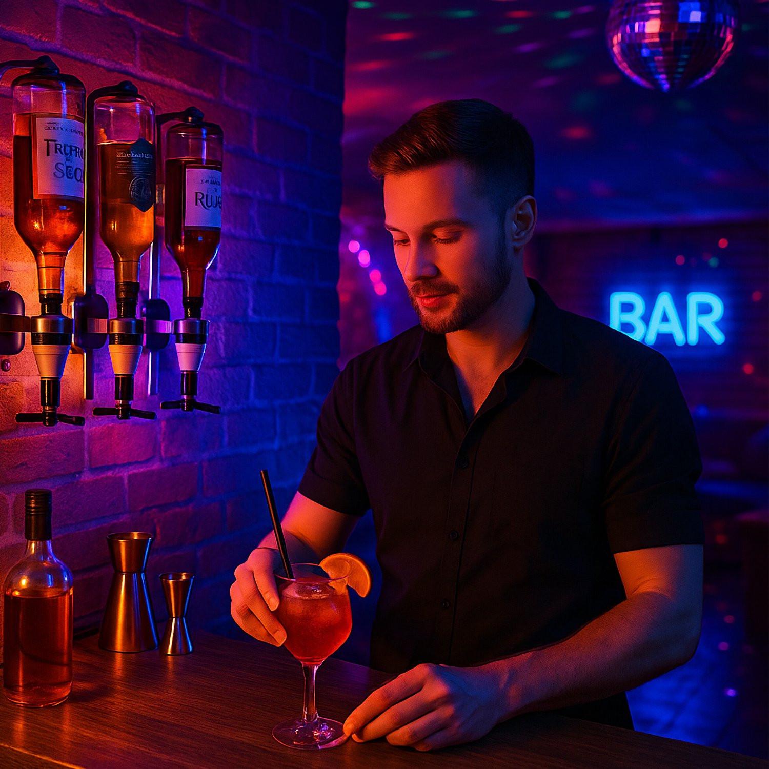 Northix Bar-Butler zur Wandmontage  