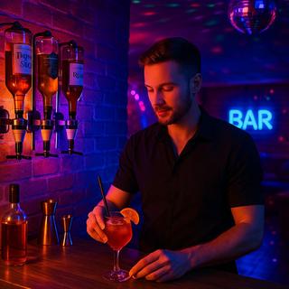 Northix Bar-Butler zur Wandmontage  