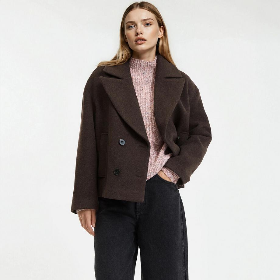 Caban court fermeture boutonnée