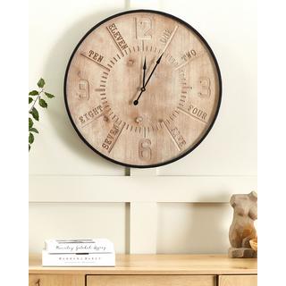 Beliani Wanduhr aus MDF-Platte Industriell DOLE  