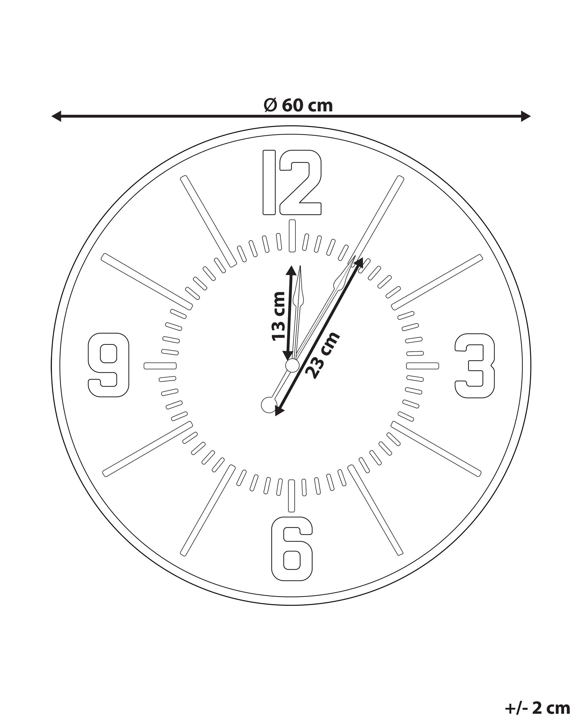 Beliani Wanduhr aus MDF-Platte Industriell DOLE  