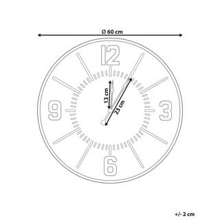 Beliani Wanduhr aus MDF-Platte Industriell DOLE  