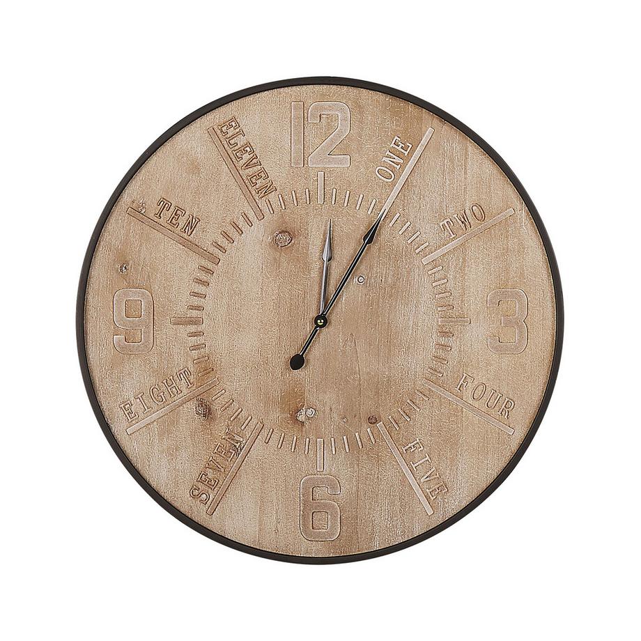 Beliani Wanduhr aus MDF-Platte Industriell DOLE  