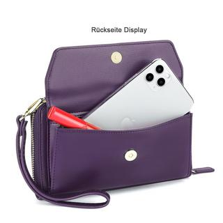 Only-bags.store Portafoglio Piccolo Scomparti Carte di Credito Tasca Telefono con Cerniera 2 Cinghie  