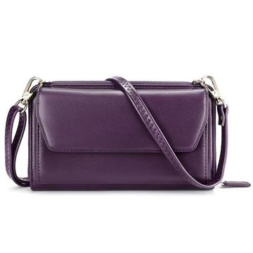 Kleines Portemonnaie mit Kreditkartenfächern, Handytasche mit Reißverschluss um 2 Riemen