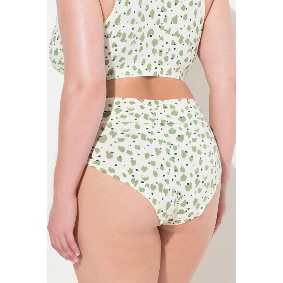 Ulla Popken Culotte Bellieva Large Ceinture Motif Pois Coton Bio  