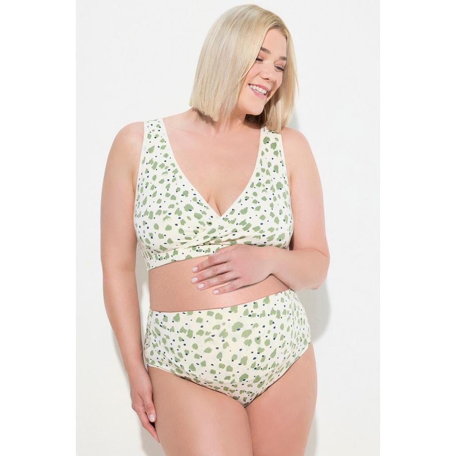 Ulla Popken Culotte Bellieva Large Ceinture Motif Pois Coton Bio  