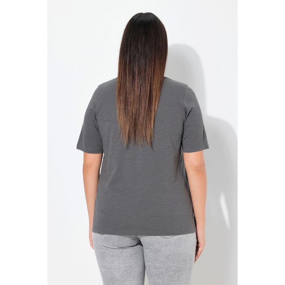 Ulla Popken Capetown Classic Col V Manches Courtes T-Shirt  