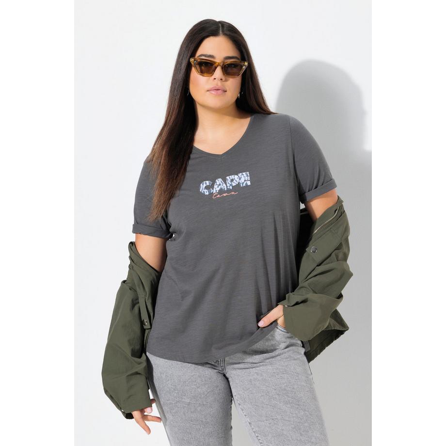 Ulla Popken Capetown Classic Col V Manches Courtes T-Shirt  