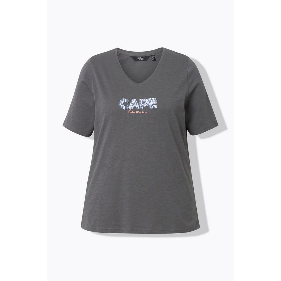 Ulla Popken Capetown Classic Col V Manches Courtes T-Shirt  