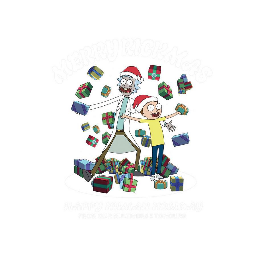 Rick And Morty Rick and Morty Merry Rickmas Sweatshirt Design Noël  