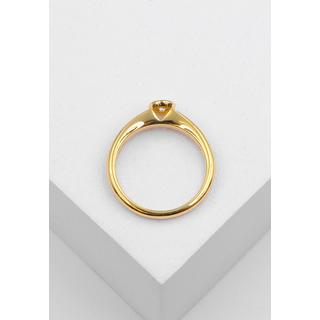 MUAU Schmuck  Solitaire Ring Diamant 0.10ct. Gelbgold 750 