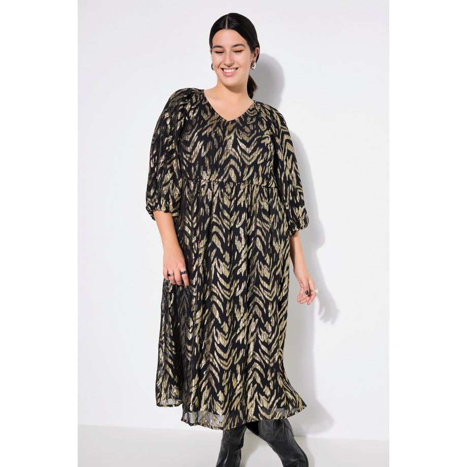 Studio Untold Robe Maxi Coupe Trapèze Effet Scintillant Manches Ballon  