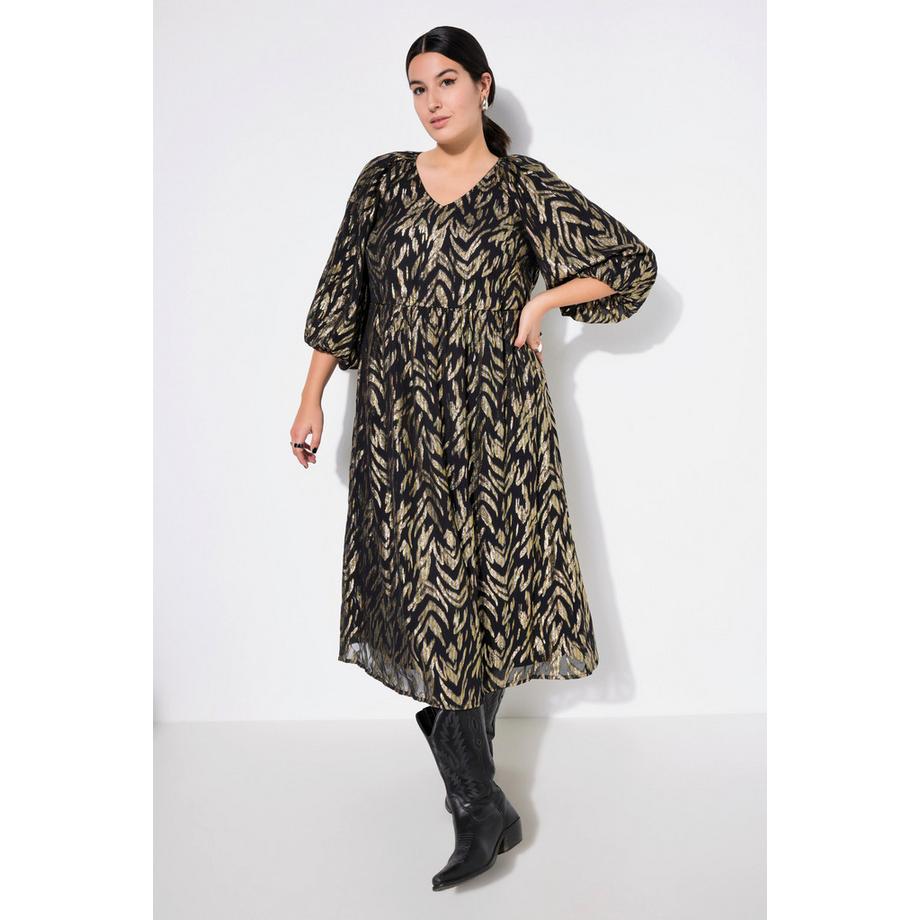 Studio Untold Robe Maxi Coupe Trapèze Effet Scintillant Manches Ballon  