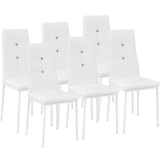 Tectake Lot de 6 chaises avec strass  