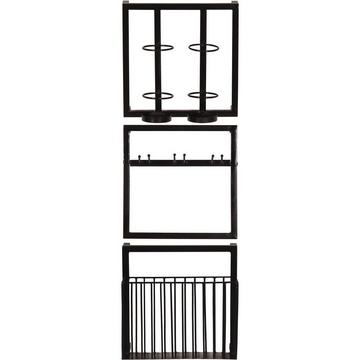 Wandregal Cotry antikschwarz 120x60x60 (3-tlg)